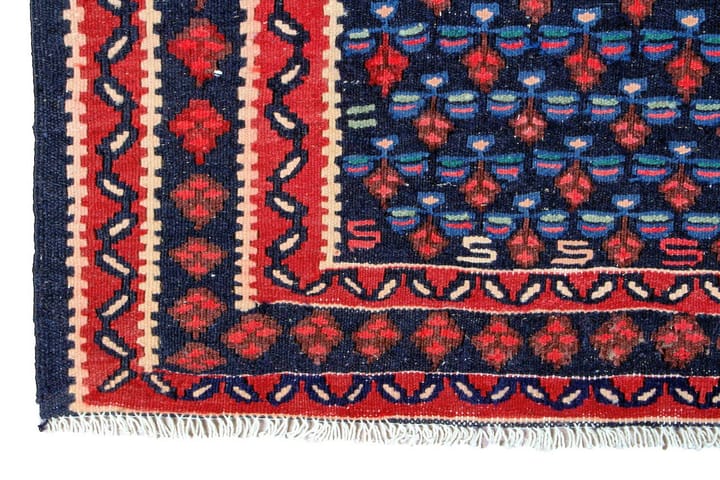 Handknuten Persisk Matta 146x282 cm Kelim - Mörkblå/Röd - Textil & mattor - Matta - Orientalisk matta - Kelimmatta