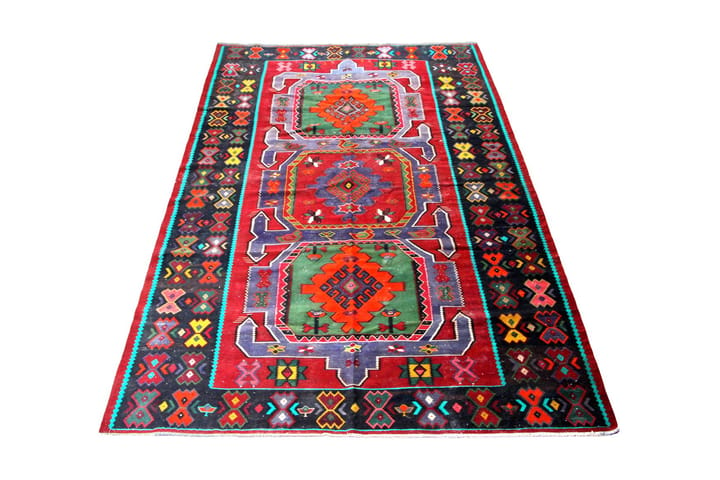 Handknuten Persisk Matta 198x341 cm Kelim - Mörkröd/Mörkblå - Textil & mattor - Matta - Orientalisk matta