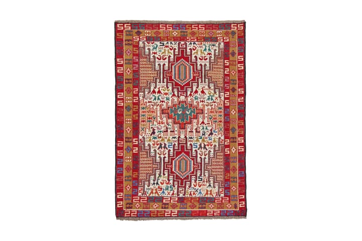 Handknuten Persisk Matta Varni 97x147 cm Kelim - Creme/Flerfärgad - Textil & mattor - Matta - Orientalisk matta - Kelimmatta