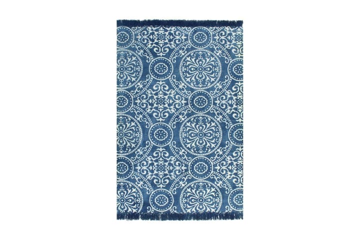 Kelimmatta bomull 120x180 cm med mönster blå - Blå - Textil & mattor - Matta - Orientalisk matta - Kelimmatta
