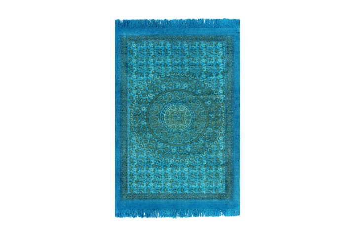 Kelimmatta bomull 160x230 cm med mönster turkos - Blå/Grön - Textil & mattor - Matta - Orientalisk matta
