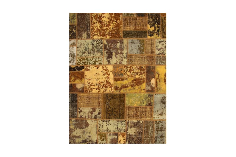 Handknuten Patchworkmatta Ull/Garn Flerfärgad 168x226cm - Flerfärgad - Textil & mattor - Matta - Orientalisk matta - Patchwork-matta