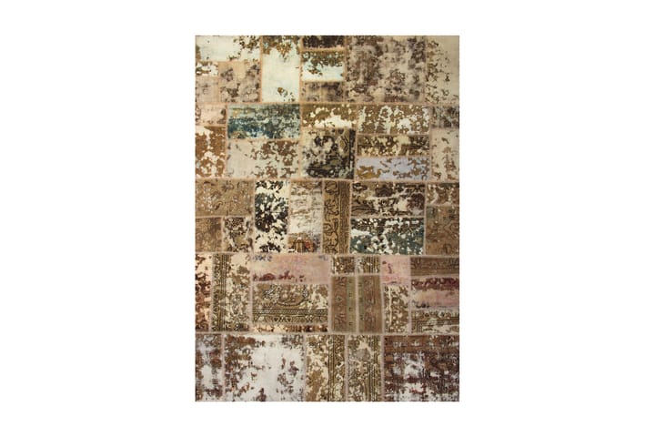 Handknuten Patchworkmatta Ull/Garn Flerfärgad 169x235cm - Flerfärgad - Textil & mattor - Matta - Orientalisk matta - Patchwork-matta