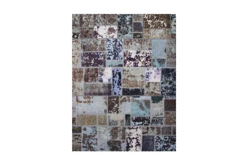 Handknuten Patchworkmatta Ull/Garn Flerfärgad 170x224cm - Flerfärgad - Textil & mattor - Matta - Orientalisk matta - Patchwork matta