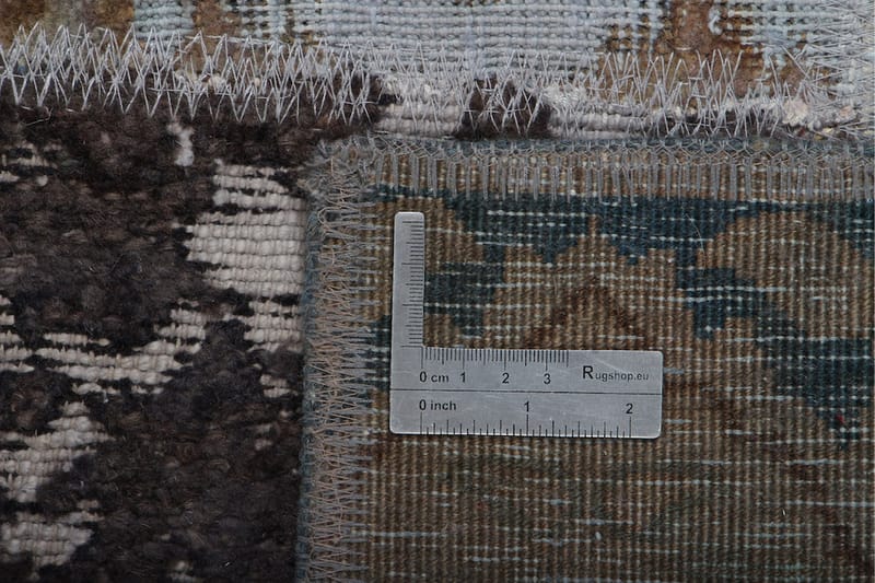 Handknuten Patchworkmatta Ull/Garn Flerfärgad 170x224cm - Flerfärgad - Textil & mattor - Matta - Orientalisk matta - Patchwork-matta
