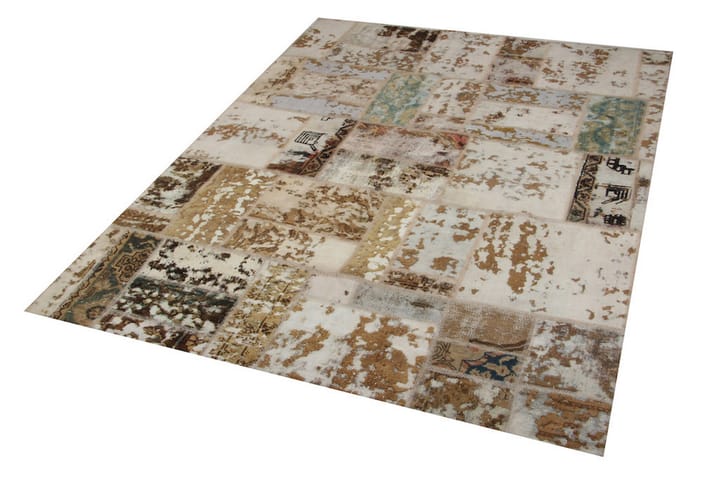 Handknuten Patchworkmatta Ull/Garn Flerfärgad 173x234cm - Flerfärgad - Textil & mattor - Matta - Orientalisk matta - Patchwork-matta