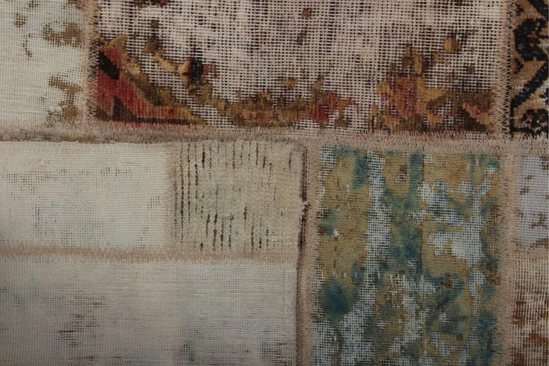 Handknuten Patchworkmatta Ull/Garn Flerfärgad 173x234cm - Flerfärgad - Textil & mattor - Matta - Orientalisk matta - Patchwork-matta