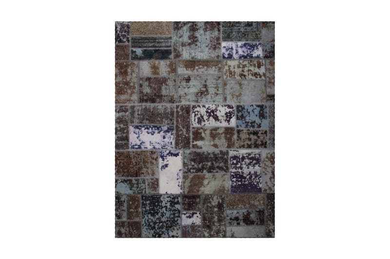 Handknuten Patchworkmatta Ull/Garn Flerfärgad 174x234cm - Flerfärgad - Textil & mattor - Matta - Stor matta