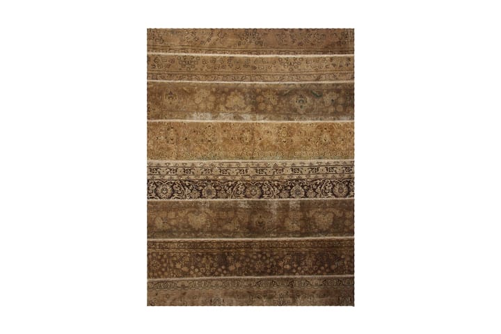 Handknuten Patchworkmatta Ull/Garn Flerfärgad 190x353cm - Flerfärgad - Textil & mattor - Matta - Orientalisk matta - Patchwork-matta