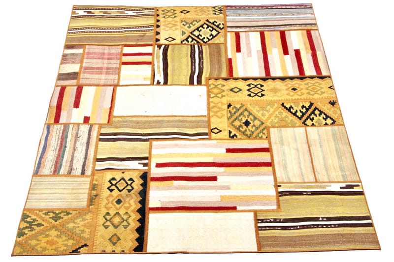 Handknuten Persisk Matta 135x270 cm Kelim - Flerfärgad - Textil & mattor - Matta - Orientalisk matta - Patchwork-matta