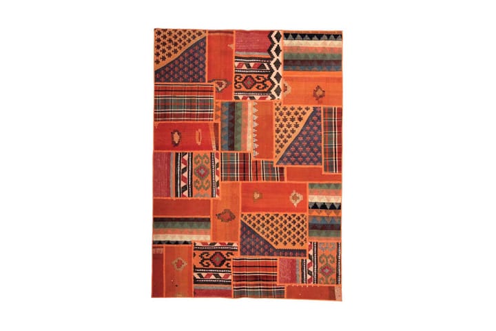 Handknuten Persisk Patchwork Ullmatta 144x204 cm Garn - Flerfärgad - Textil & mattor - Matta - Orientalisk matta - Patchwork matta