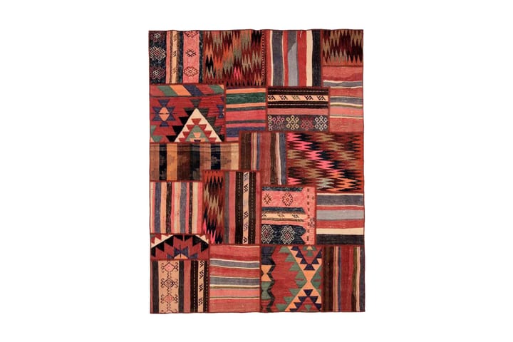 Handknuten Persisk Patchwork Ullmatta 152x202 cm Garn - Flerfärgad - Textil & mattor - Matta - Orientalisk matta - Patchwork matta