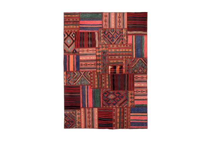 Handknuten Persisk Patchwork Ullmatta 162x228 cm Garn - Flerfärgad - Textil & mattor - Matta - Orientalisk matta - Patchwork-matta