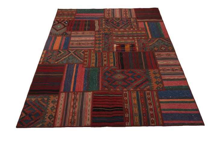 Handknuten Persisk Patchwork Ullmatta 162x228 cm Garn - Flerfärgad - Textil & mattor - Matta - Orientalisk matta - Patchwork-matta