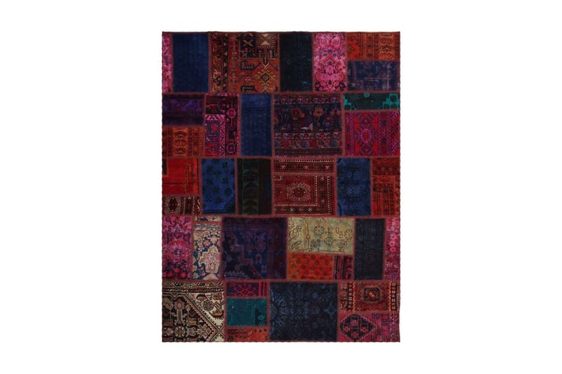 Handknuten Persisk Patchwork Ullmatta 173x227 cm Garn - Flerfärgad - Textil & mattor - Matta - Orientalisk matta - Patchwork matta