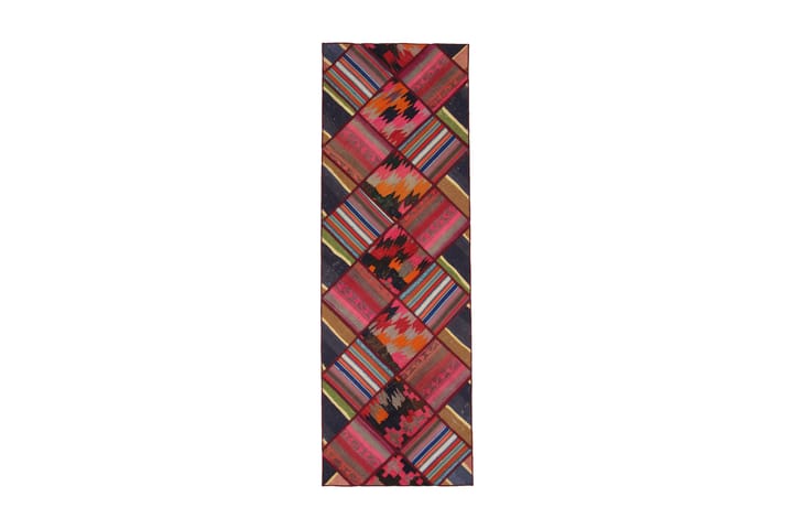 Handknuten Persisk Patchwork Ullmatta 83x250 cm Garn - Flerfärgad - Textil & mattor - Matta - Orientalisk matta - Patchwork-matta