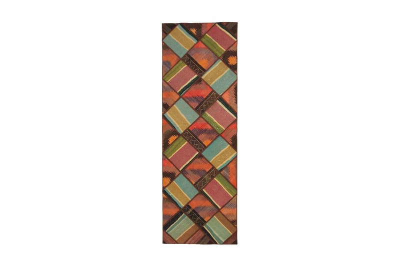 Handknuten Persisk Patchwork Ullmatta 83x250 cm Garn - Flerfärgad - Textil & mattor - Matta - Modern matta - Wiltonmatta