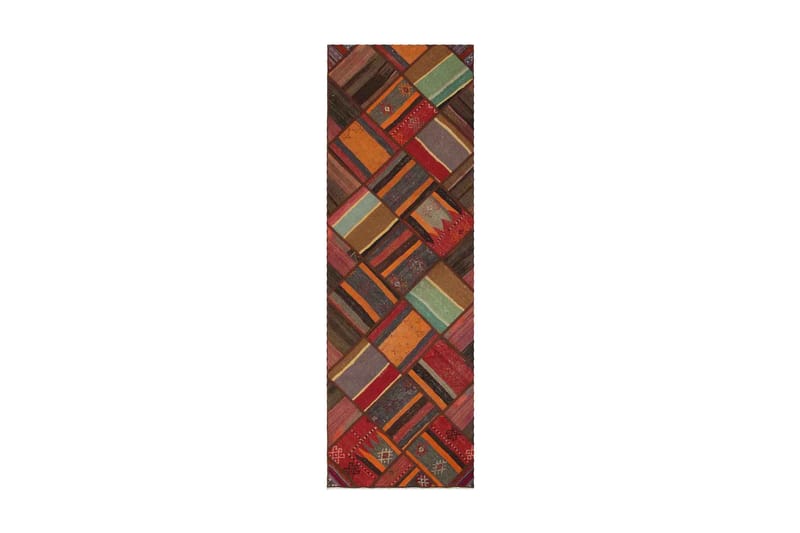 Handknuten Persisk Patchwork Ullmatta 83x250 cm Garn - Flerfärgad - Textil & mattor - Matta - Orientalisk matta - Patchwork matta