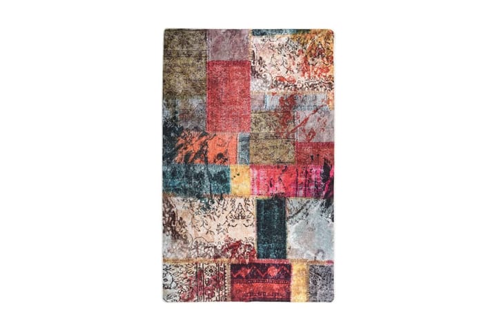 Matta tvättbar lappmönster 160x230 cm flerfärgad halkfri - Flerfärgad - Textil & mattor - Matta - Orientalisk matta - Patchwork matta