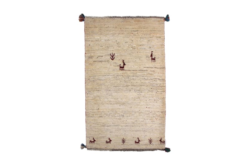 Handknuten Gabbeh Shiraz Ull Creme/Grå 85x139cm - Grå|Créme - Textil & mattor - Matta - Orientalisk matta