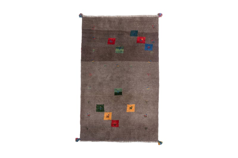Handknuten Gabbeh Shiraz Ull Grå 105x167cm - Grå - Textil & mattor - Matta - Orientalisk matta