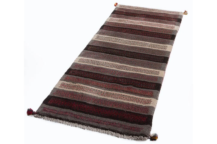 Handknuten Gabbeh Shiraz Ull Grå/Creme 88x178cm - Grå|Créme - Textil & mattor - Matta - Orientalisk matta
