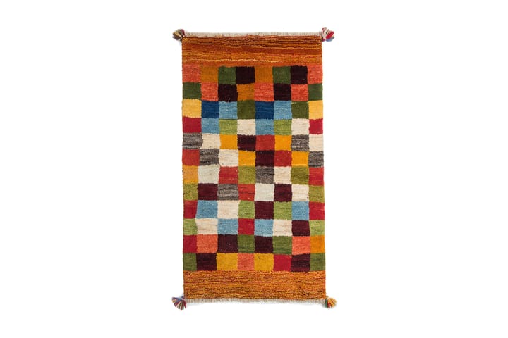 Handknuten Gabbeh Shiraz Ull Orange/Röd 68x128cm - Röd|Orange - Textil & mattor - Matta - Orientalisk matta