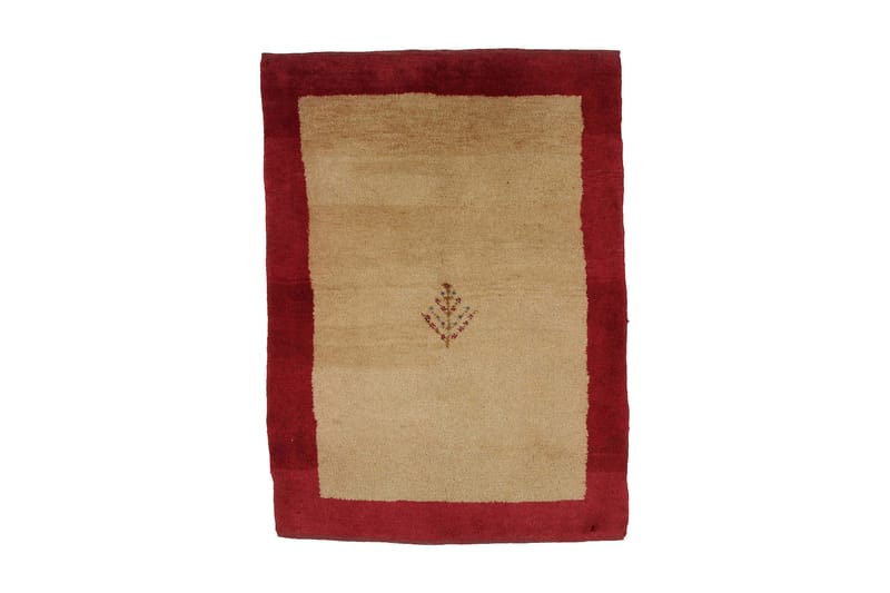 Handknuten Gabbeh Shiraz Ull Röd/Creme 102x142cm - Röd|Créme - Textil & mattor - Matta - Orientalisk matta