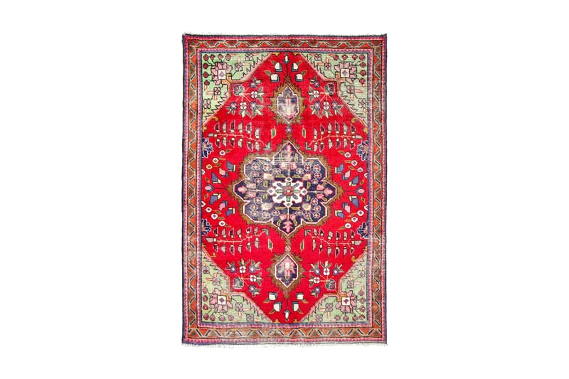 Handknuten Persisk Matta 102x135 cm Vintage - Röd/Grön - Textil & mattor - Matta - Orientalisk matta
