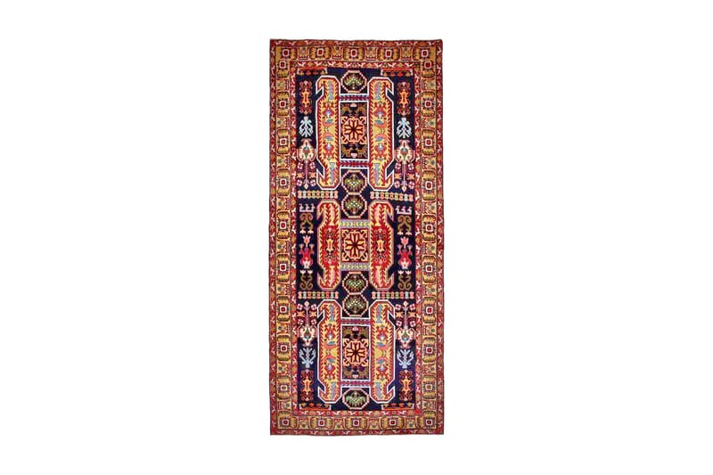 Handknuten Persisk Matta 132x310 cm - Mörkblå/Gul - Textil & mattor - Matta - Orientalisk matta