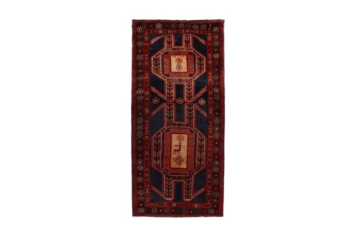 Handknuten Persisk Matta 137x357 cm - Mörkblå/Röd - Textil & mattor - Matta - Orientalisk matta