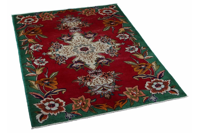 Handknuten Persisk Patinamatta 146x202 cm - Röd/Grön - Textil & mattor - Matta - Orientalisk matta