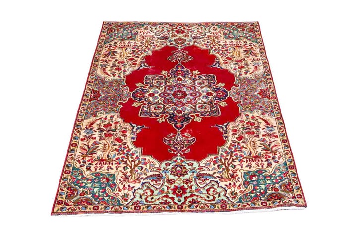Handknuten Persisk Patinamatta 156x244 cm - Röd/Turkos - Textil & mattor - Matta - Orientalisk matta