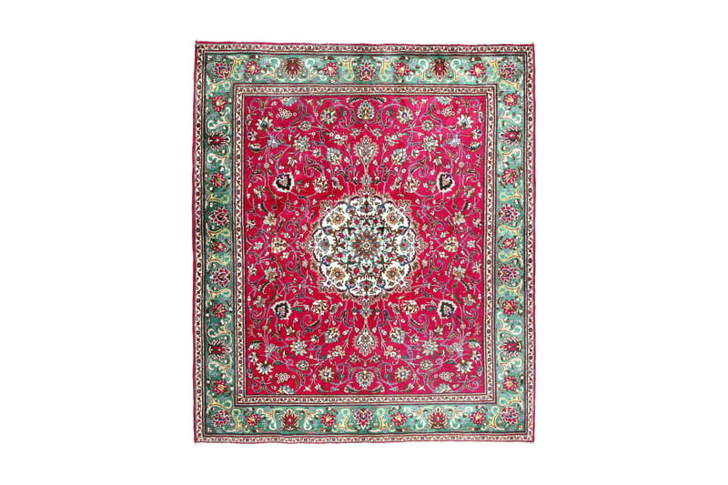 Handknuten Persisk Patinamatta 194x227 cm - Röd/Grön - Textil & mattor - Matta - Orientalisk matta