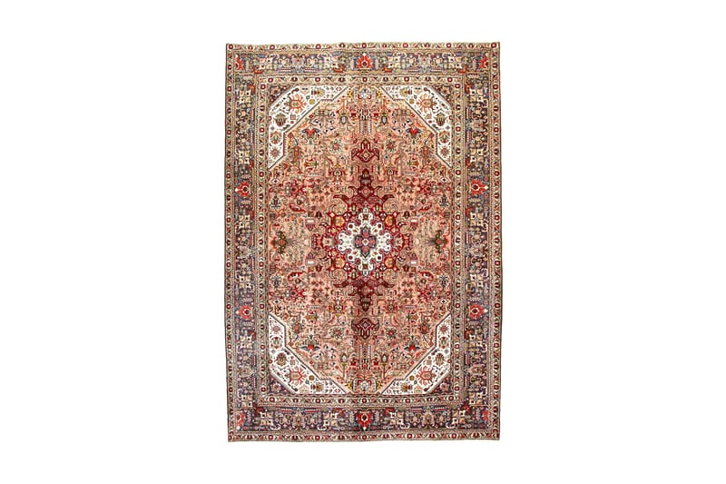 Handknuten Persisk Patinamatta 195x287 cm - Röd/Mörkblå - Textil & mattor - Matta - Orientalisk matta