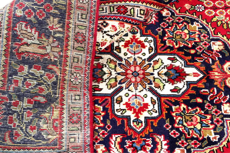 Handknuten Persisk Patinamatta 205x290 cm - Röd/Mörkblå - Textil & mattor - Matta - Orientalisk matta