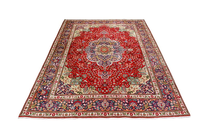 Handknuten Persisk Patinamatta 300x400 cm - Röd/Mörkblå - Textil & mattor - Matta - Orientalisk matta - Persisk matta