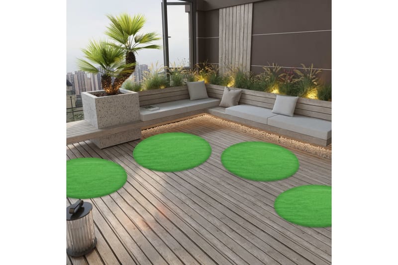 Konstgräs med halkskydd dia. 130 cm grön rund - Grön - Textil & mattor - Matta - Specialmatta - Nålfiltsmattor & konstgräsmattor