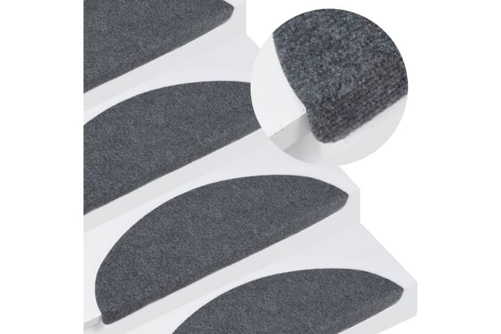 Trappstegsmattor självhäftande 15 st 56x20 cm grå - Grå - Textil & mattor - Matta - Specialmatta - Trappstegsmatta