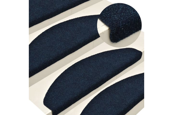 Trappstegsmattor självhäftande 15 st marinblå 65x21x4 cm bro - Blå - Textil & mattor - Matta - Specialmatta - Trappstegsmattor
