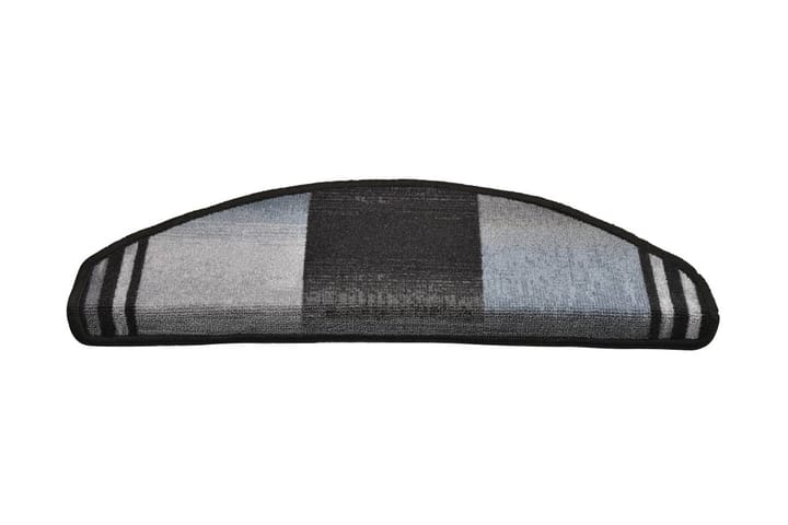 Trappstegsmattor självhäftande 15 st svart och grå 65x21x4 c - Flerfärgad - Textil & mattor - Matta - Specialmatta - Trappstegsmattor