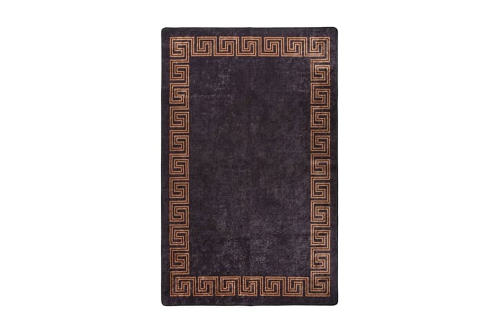 Matta tvättbar 160x230 cm svart och guld halkfri - Flerfärgad - Textil & mattor - Matta - Modern matta - Wiltonmatta
