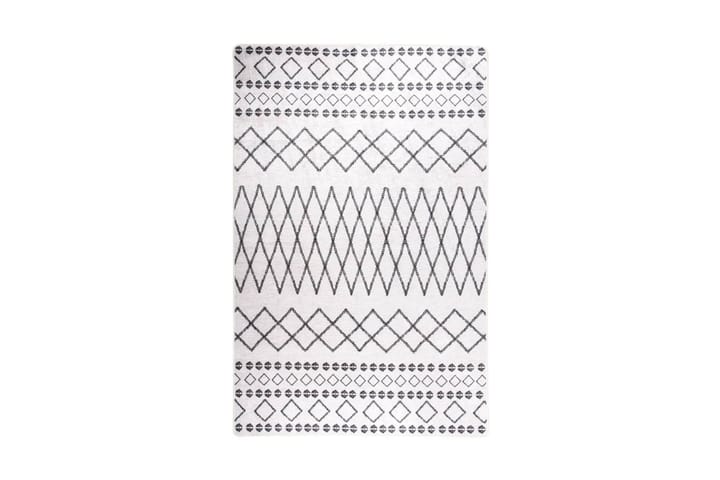 Matta tvättbar 160x230 cm svart och vit halkfri - Flerfärgad - Textil & mattor - Matta - Utomhusmatta - Plastmatta
