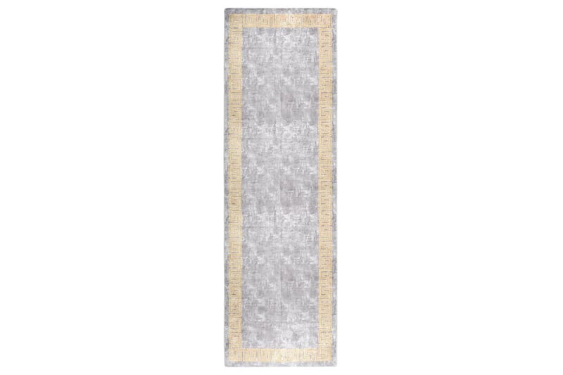 Matta tvättbar 80x300 cm grå halkfri - Grå - Textil & mattor - Matta - Utomhusmatta - Plastmattor