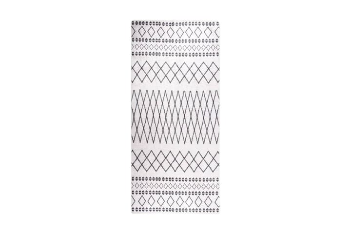 Matta tvättbar 80x300 cm svart och vit halkfri - Flerfärgad - Textil & mattor - Matta - Utomhusmatta - Plastmattor