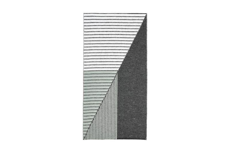 Plastmatta Stripe 70x210 Vändbar PVC Svart/Grön - Horredsmattan - Textil & mattor - Matta - Utomhusmatta - Plastmatta