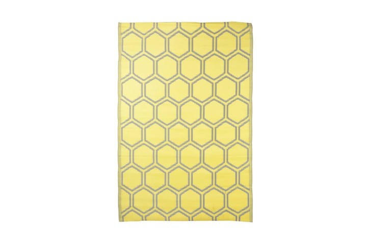 Esschert Design Utomhusmatta 182x122 cm hexagon - Gul - Textil & mattor - Matta