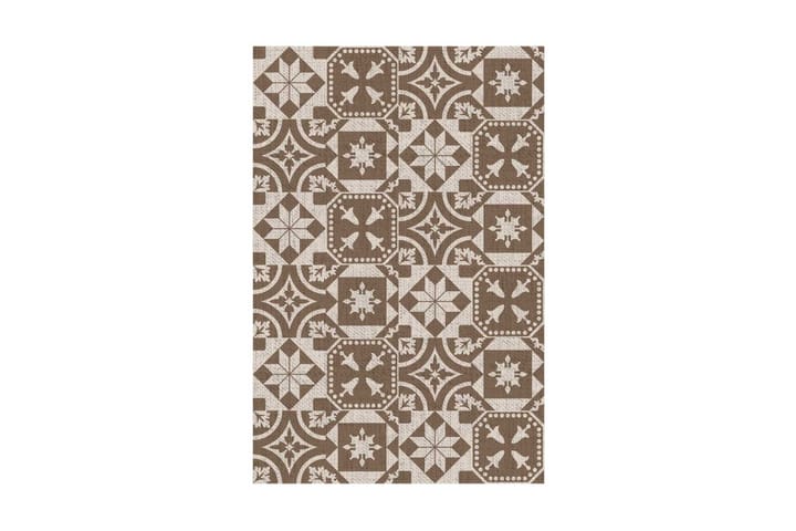 Esschert Design Utomhusmatta 182x122 cm portugisiskt mönster - Brun - Textil & mattor - Matta - Utomhusmatta