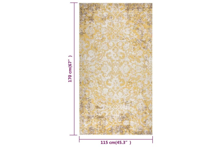Utomhusmatta plattvävd 115x170 cm gul - Gul - Textil & mattor - Matta - Utomhusmatta