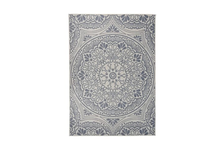Utomhusmatta plattvävd 120x170 cm blått tryck - Blå - Textil & mattor - Matta - Utomhusmatta